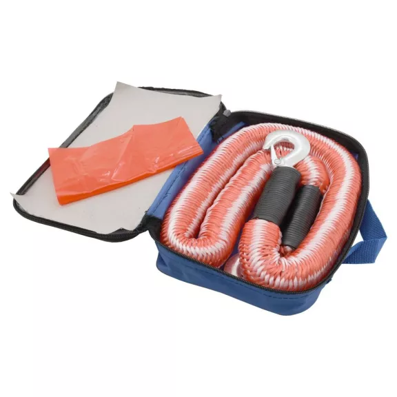 Ťažné lano Compass 3T - s karabínou, naťahovacie