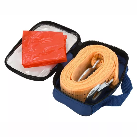 Ťažné lano Compass - 3T - karabína, ploché prevedenie