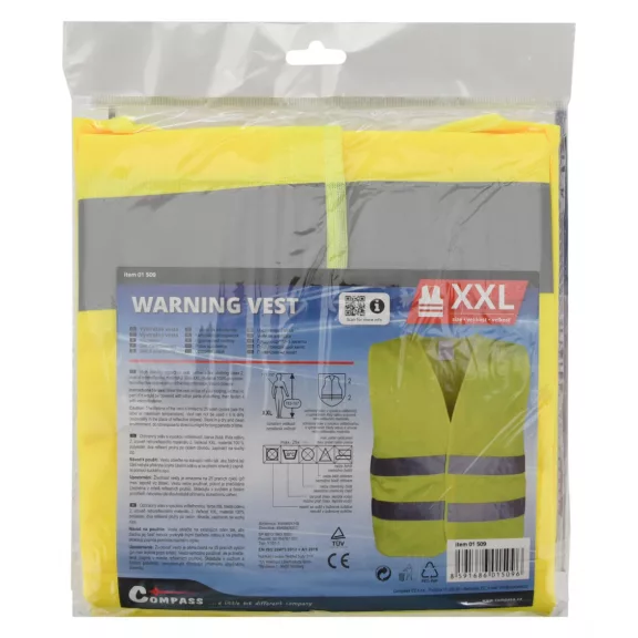 Reflexná vesta - XXL, žltá, 130g
