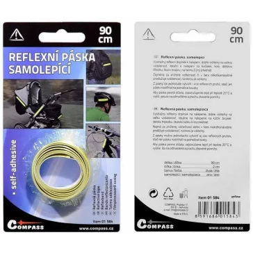Kompas samolepiaca žltá reflexná páska - 90cm