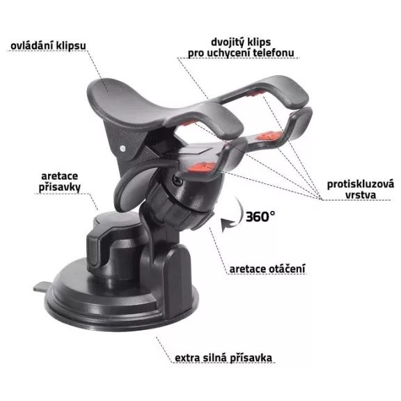 Compass prísavný držiak telefónu