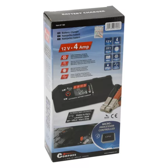 Compass automatická nabíjačka autobatérií 1–120 Ah (4 A)