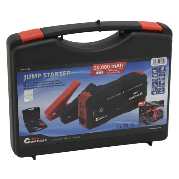 Compass powerbanka s funkciou JUMP STARTER (20 000 mAh, 2000 A)