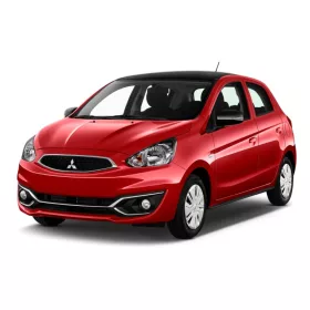   MITSUBISHI SPACE STAR FL 2020-> PRAHOVÉ LIŠTY "Special Edition" (CHRÓMOVÝ NÁRAZNÍK) (4 ks) - ČIERNA - AVISA