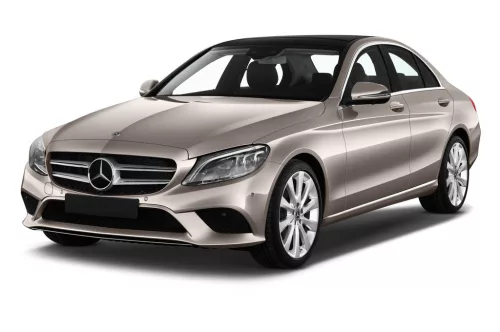 MERCEDES C Class W205 / S205 2014-2019, FL2019-> ZADNÉ PRAHOVÉ LIŠTY (2ks) - LESKLÁ STRIEBORNÁ - AVISA