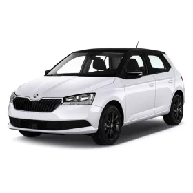   SKODA FABIA III hatchback 2014-2018, FL2018-2021 PRAHOVÉ LIŠTY "Exclusive" (4 ks) - SATÉNOVÁ STRIEBORNÁ - AVISA