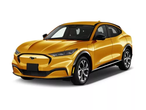 FORD MUSTANG MACH-E 2020-> PRAHOVÉ LIŠTY BLUE '' E-POWER '' (4 ks) - LESKLÁ ČIERNA - AVISA