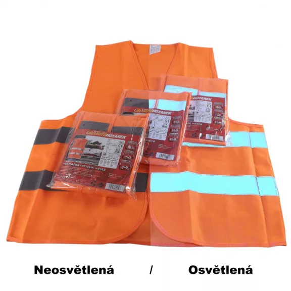 Reflexná vesta PRC - XXL, oranžová, 120g