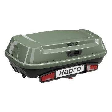   Prepravný box na ťažné zariadenie Hapro Boxer Hexagon L (420l, zelený)