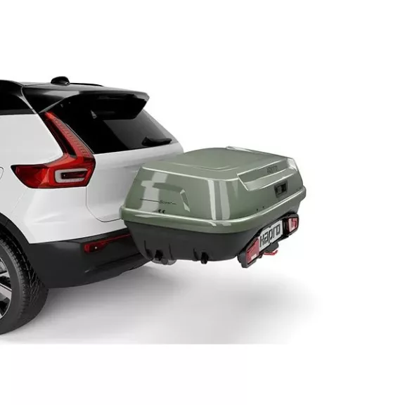 Prepravný box na ťažné zariadenie Hapro Boxer Hexagon L (420l, zelený)