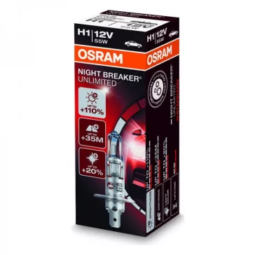   Halogénová autožiarovka Osram Night Breaker Unlimited H1 12V 55W P14,5s