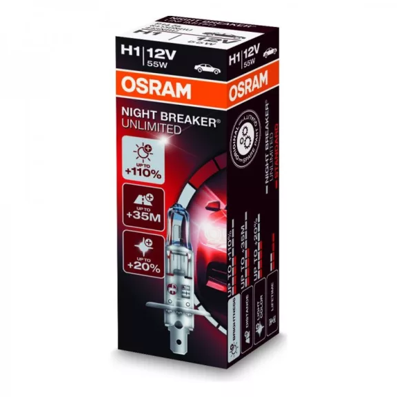 Halogénová autožiarovka Osram Night Breaker Unlimited H1 12V 55W P14,5s