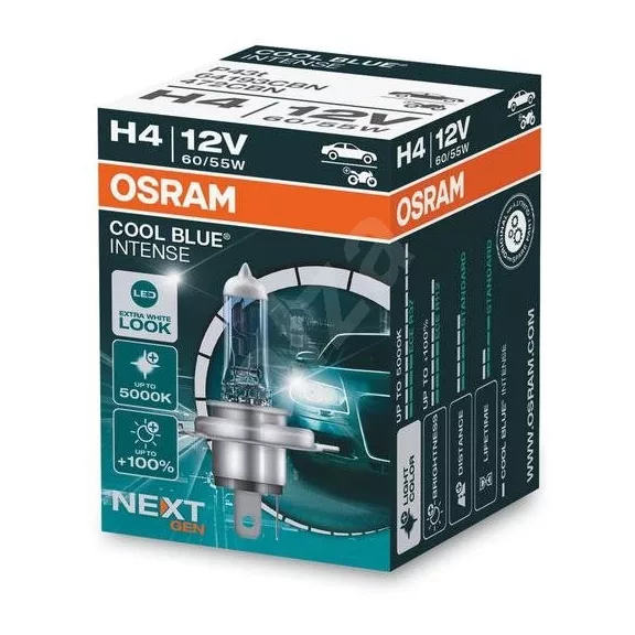 Halogénová autožiarovka Osram Cool Blue Intense H4, 12V, 60/55W, P43t