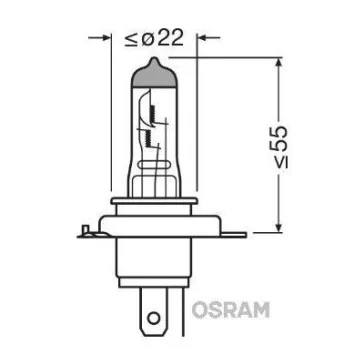   Osram Night Breaker Silver H4, 12V, 60/55W halogénová autožiarovka - 2ks