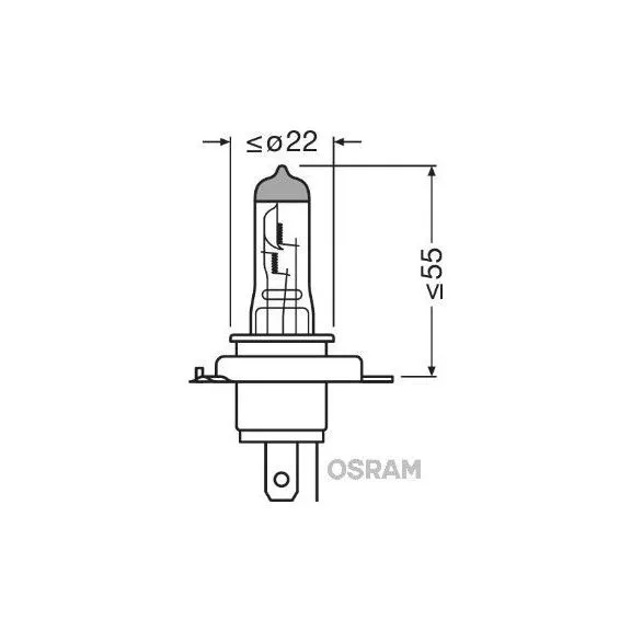 Osram Night Breaker Silver H4, 12V, 60/55W halogénová autožiarovka - 2ks