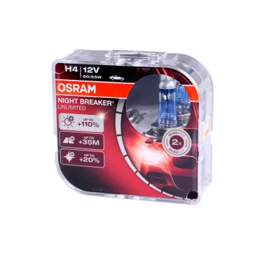   Osram Night Breaker Unlimited H4, 12V, 55W/60W, P43t halogénová autožiarovka - 2ks
