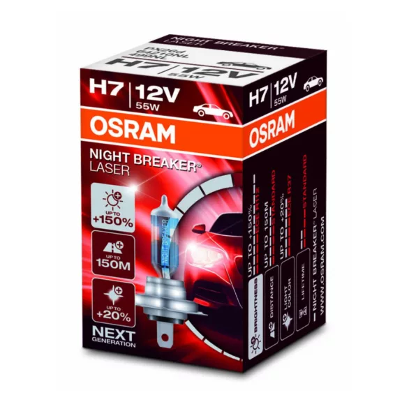 Osram Night Breaker Laser H7 12V 55W PX26d halogénová žiarovka - 2ks