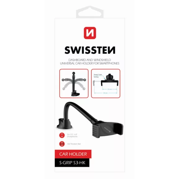 Prísavný držiak telefónu Swissten S-Grip S3-HK