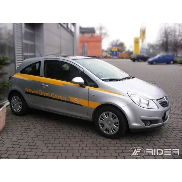   OPEL CORSA D (hatchback, 3 dverové) Bočné ochranné lišty na dvere (2006-2014)