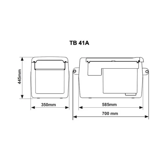 Autochladnička s kompresorom Indel B TB41.2 (40l, čierna)