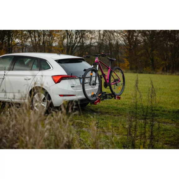 Nosič bicyklov na ťažné zariadenie TMK Fly 01 (oranžový) + vak