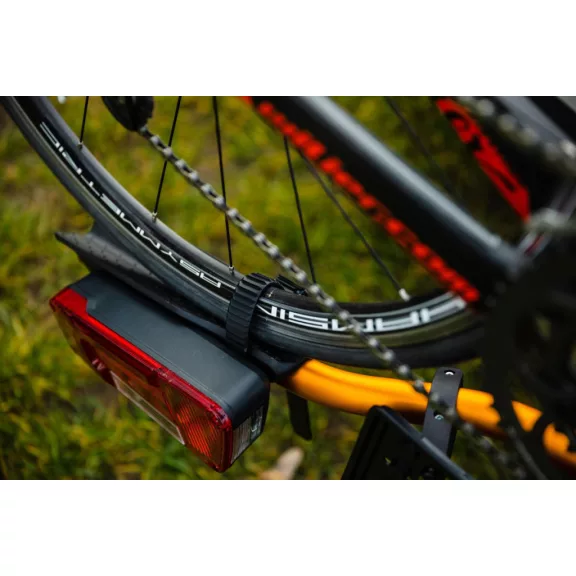 Nosič bicyklov na ťažné zariadenie TMK Fly 01 (oranžový) + vak