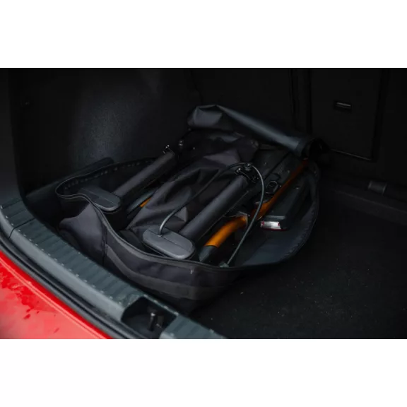 Nosič bicyklov na ťažné zariadenie TMK Fly 01 (oranžový) + vak